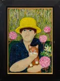 Aubrey by Kayo Lennar, 2010, Mixed Media on Canvas, sold Nov 2025