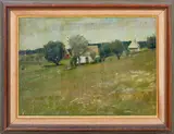 Attributed by Paul Wescott, Oil on Panel, sold Nov 2025