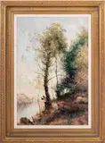Hiking in the Adirondack by Robert T., Oil on Canvas, sold Nov 2025