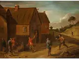 Boulespieler by Thomas van Apshoven, oil on canvas, offered Sep 2015