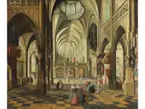 Kircheninneres by Peeter Neefs d. Ä., oil on panel, sold Jun 2026