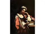 Sibilla Persica by Giovanni Francesco Barbieri il Guercino, oil on canvas, sold Sep 2021
