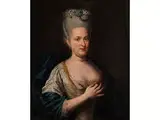 Portrait Einer Vornehmen Dame by Giuseppe Bonito, oil on canvas, sold Mar 2015