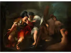 Mythologische Szene by Gregorio Lazzarini, oil on canvas, offered Jul 2015