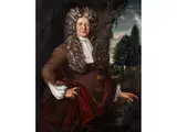 Portrait Eines Gentleman mit Gehstock by Jonathan Richardson, oil on canvas, offered Sep 2025