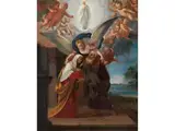 Joachim und Anna vor der Heiligen Pforte der Himmlischen Stadt Jerusalem by Pier Francesco Cittadini Il Milanese, oil on copper, offered Jun 2025