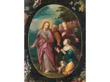 Jesus und die Ehebrecherin by Frans Francken Ii., oil on panel, offered Mar 2025