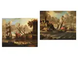 Maritime Szenen by Peter van de Velde, oil on canvas, sold Sep 2024