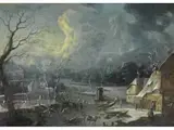 Dorflandschaft im Winter by Robert Griffier, oil on canvas, sold Mar 2025