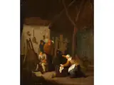 Genreszene mit Einem Maler an der Staffelei by Bartolomaeus Molenaer, oil, offered Mar 2025