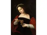 Die Heilige Maria Magdalena mit Ihrem Salbgefäss by Ambrosius Benson, oil on canvas, offered Mar 2026
