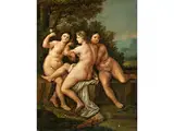 Die Drei Grazien by Monogrammist S. M., oil on canvas, sold Sep 2018