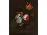 Blumenstillleben in Bauchiger Glasvase by Ernst Stuven, oil on canvas, offered Sep 2023