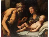 Elias Heilt das Kind der Witwe von Sarepta by Antonio Zanchi, oil on canvas, offered Mar 2024