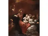 Mystische Vermählung der Heiligen Katharina by Livio Mehus, oil on canvas, offered Jun 2023