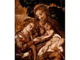 Die Verlobung der Heiligen Katharina by Polidoro da Lanciano, oil on panel, offered Sep 2018