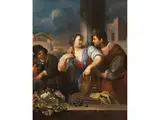 Junger Mann, der Eine by Jacob van Toorenvliet, oil on canvas, offered Mar 2023