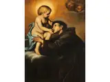 Der Heilige Antonius von Padua mit dem Jesusknaben by Giovanni Domenico Cerrini, oil on canvas, offered Sep 2020