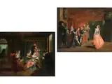 Junge Frau Beim Tanz by Jan Jozef Horemans d. Ä., oil on canvas, offered Sep 2020