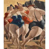 Tapestry of Bathers," circa by John Fenton, oil on canvas, sold Aug 2024