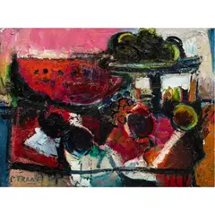 Untitled by Robert Frame, oil on canvas, sold Aug 2024