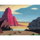 Untitled by Chesley Bonestell, oil on canvas affixed to board, sold Aug 2024