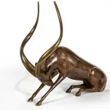 Antelope by Loet Vanderveen, bronze sculpture, sold Aug 2024