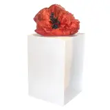 Untitled by Bernard Winitz, mixed media sculpture with paper mesh and artificial flowers, sold Aug 2024