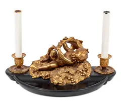 Untitled by Charles Cumberworth, Bronze and Black Slate Pen Stand, sold Nov 2025