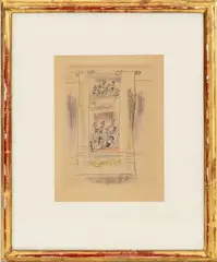 La Loge" [The Theater Box] by Jules Pascin, 1925, Etching in Colors, sold Nov 2025