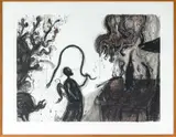 Surrealist Figural Composition by Robert Dandarov, Mixed Media on Paper, sold Nov 2025
