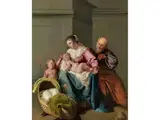 Die Heilige Familie mit Johannes dem Täufer by Abraham van Diepenbeck, oil on canvas, offered Jun 2019