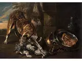 Hund Eine Katze Reissend by Paul de Vos, oil on canvas, offered Jun 2023