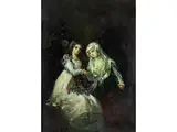 Studie der Majas auf Einem Balkon by Francisco Goya, oil on canvas, sold Jun 2023