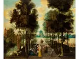 Parkgesellschaft by Louis de Caullery, oil on canvas, offered Dec 2015