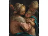 Die Heilige Familie by Bartholomeus Spranger, oil on copper, offered Dec 2025