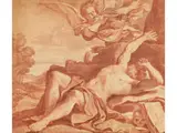 Die Vision des hl. Hieronymus by Giovanni Francesco Barbieri il Guercino, chalk, offered Sep 2025