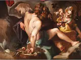 Loth und Seine Töchter by Jan Harmensz. Muller, oil on paper, offered Jun 2025