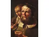 Der Zinswucher by Giulia Lama, oil on canvas, sold Sep 2024