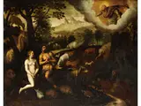 Gott Segnet Adam und eva by Pauwels Franck, oil on copper, sold Mar 2024
