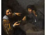 Der Zwackende Krebs by Flämischer Caravaggist, oil on canvas, offered Mar 2025