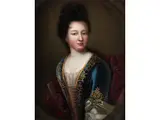 Portrait Einer Eleganten Dame by Jean Guynier, oil on canvas, offered Sep 2024