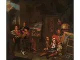 Im Atelier des Malers by Balthazar Van Den Bossche, oil on canvas, offered Mar 2025