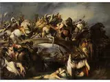 Die Amazonenschlacht by Kopist des 18. & 19. Jahrhunderts nach Peter Paul Rubens, oil on panel, sold Sep 2018