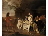 Diana mit Ihren Nymphen und Actaeon by Abraham van Cuylenborch, oil on panel, sold Mar 2024