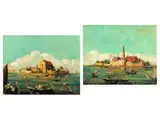 Venedig, Vedute der Isola di san Cristoforo by Giuseppe Ponga, oil on canvas, offered Dec 2025