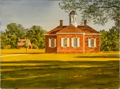 Governor's Palace by Ed Diffenderfer, acrylic on board, sold Aug 2024
