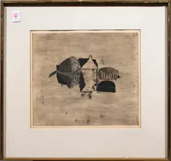 Untitled by Brigitte Coudrain, etching, sold Aug 2024