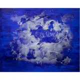 Untitled (Blue Wax) by Bernard Winitz, mixed media on canvas, sold Aug 2024