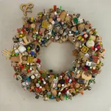 Untitled (Wreath) by Thomas Steward, mixed media assemblage, sold Aug 2024